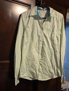 Womana Light Green Long-Sleeve Button-Up Shirt